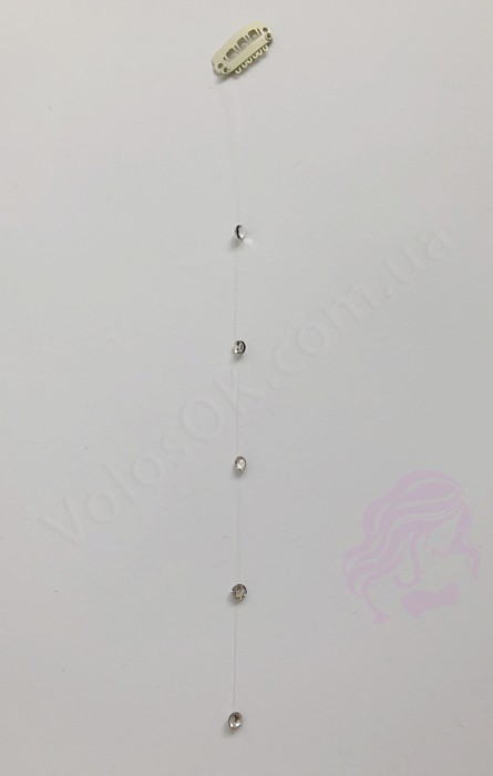 Стразы для волос Swarovski на леске 20 см, прозрачный кристалл, белая леска. Стразы для волос Swarovski на леске 20 см, прозрачный кристалл, белая леска.